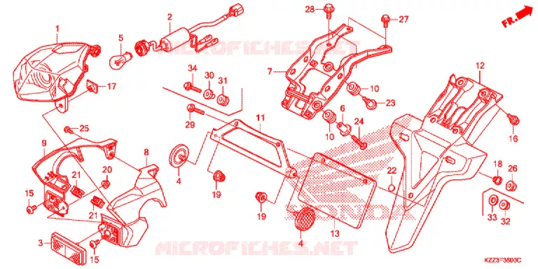 ACHTERLICHT(2) Honda MOTO 250 CRF 2016  CRF250LF