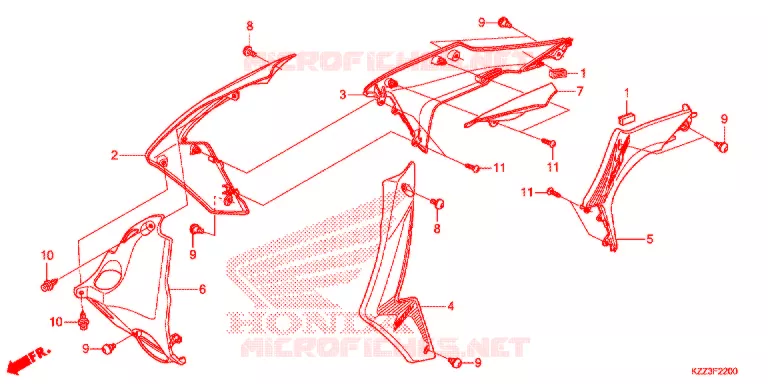 RADIATOR VERSTIJVING Honda MOTO 250 CRF 2015  CRF250LF