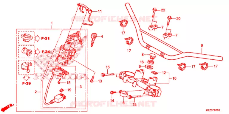 HENDEL PIJP/BOVENSTE BRUG (2) Honda MOTO 250 CRF 2015  CRF250LF