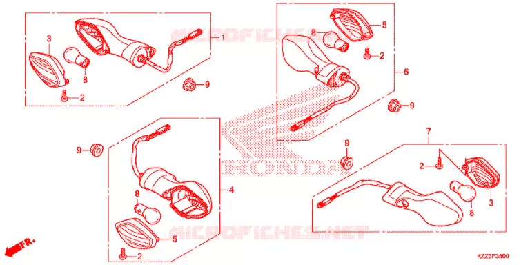 KNIPPERLICHT(2) Honda MOTO 250 CRF 2015  CRF250LF