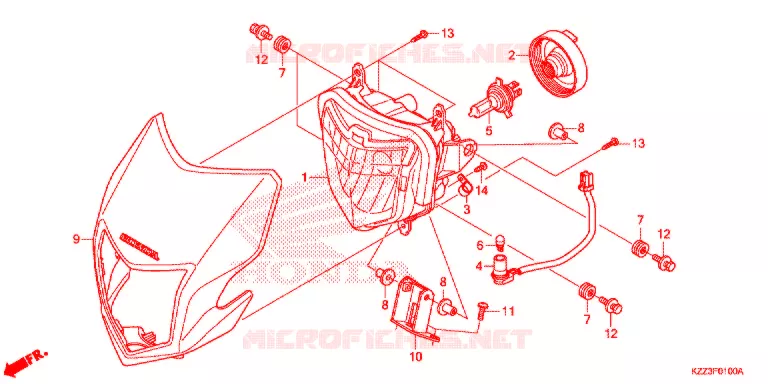 KOPLAMP Honda MOTO 250 CRF 2015  CRF250LF
