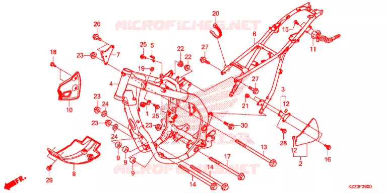 FRAME CHASSIS Honda MOTO 250 CRF 2015  CRF250LF