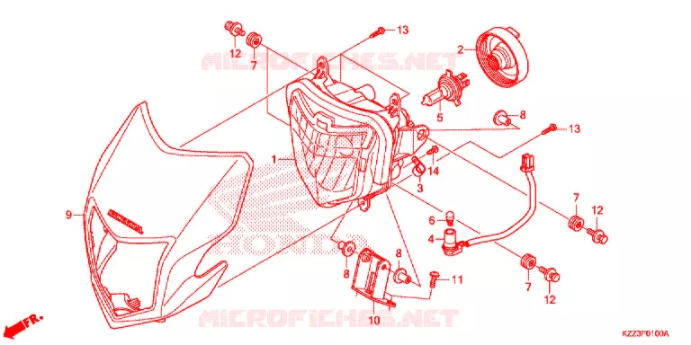 KOPLAMP Honda MOTO 250 CRF 2015  CRF250LF