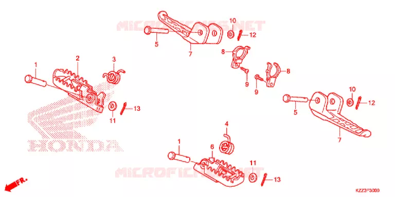 OPSTAP/KICKARM/ WISSEL PEDAAL Honda MOTO 250 CRF 2015  CRF250LF