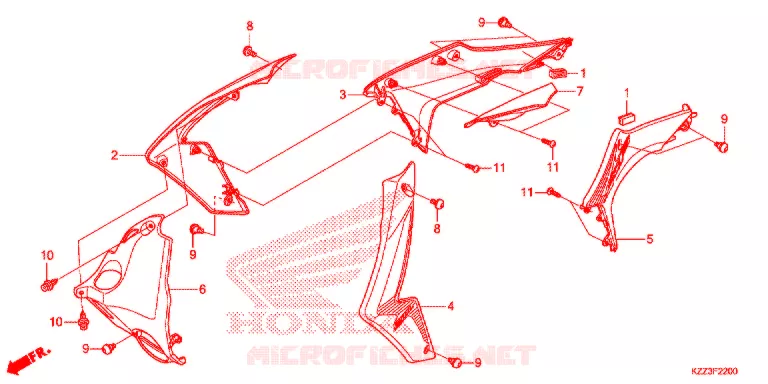 RADIATOR VERSTIJVING Honda MOTO 250 CRF 2016  CRF250LF