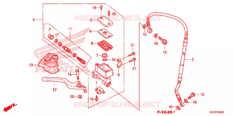VOOR REM HOOFD CILINDER Honda MOTO 250 CRF 2016  CRF250LF