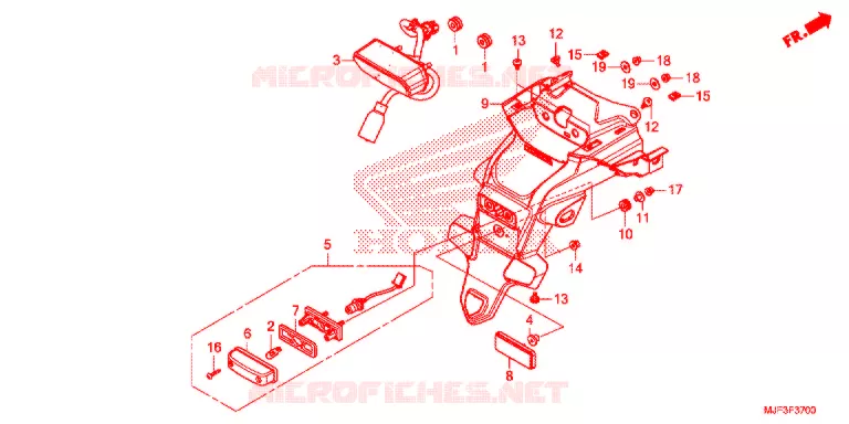 ACHTERLICHT(2) Honda MOTO 700 CTX 2015  CTX700AF