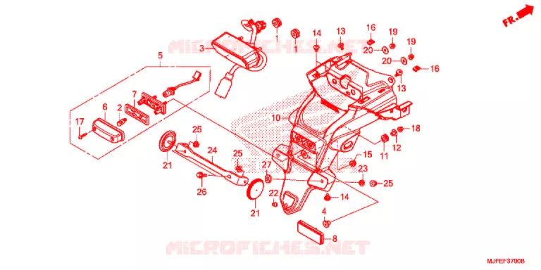 ACHTERLICHT(2) Honda MOTO 700 CTX 2015  CTX700NDF