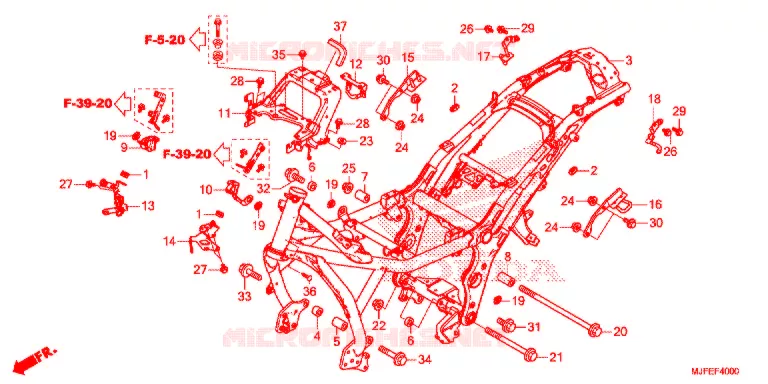FRAME CHASSIS Honda MOTO 700 CTX 2016  CTX700NDF