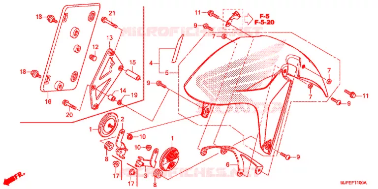 VOORSPATBORD Honda MOTO 700 CTX 2017  CTX700NF