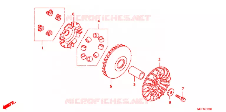 AANDRIJFFACE/ KICKSTARTER SPIL Honda SCOOTER 600 SILVERWING 2009  FJS600A9