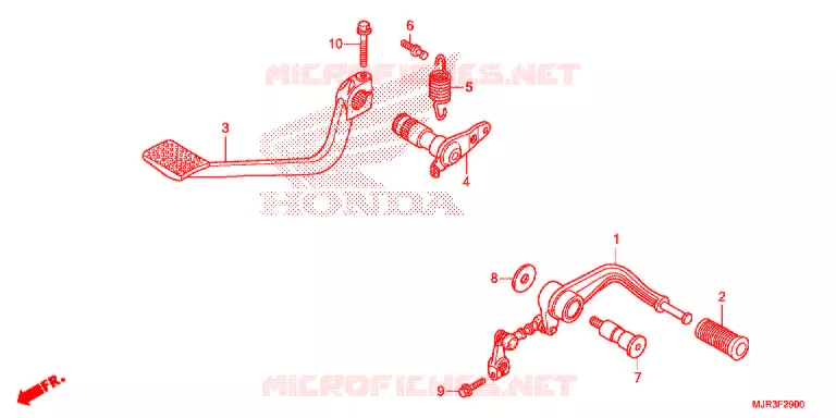 HOOFD STANDAARD/REMPEDAAL Honda MOTO 1800 GOLD-WING 2016  GL1800CF