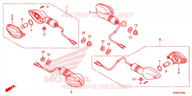 KNIPPERLICHT(2) Honda MOTO 125 CB 2015  GLR1251WHF