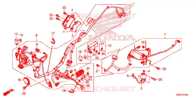 BEDRADINGSBUNDEL/ACCU Honda SCOOTER 125 FORZA 2015  NSS125ADF