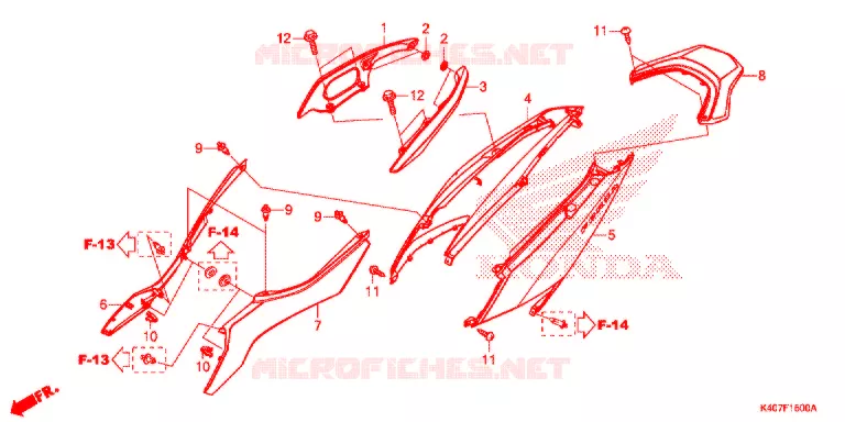 KONTPANEEL MIDDEN Honda SCOOTER 125 FORZA 2016  NSS125ADF