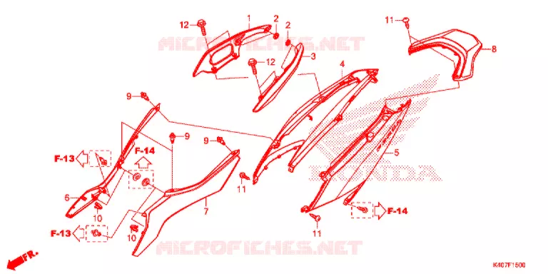 KONTPANEEL MIDDEN Honda SCOOTER 125 FORZA 2015  NSS125DF