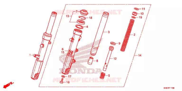 VOOR VORK Honda SCOOTER 125 FORZA 2015  NSS125DF