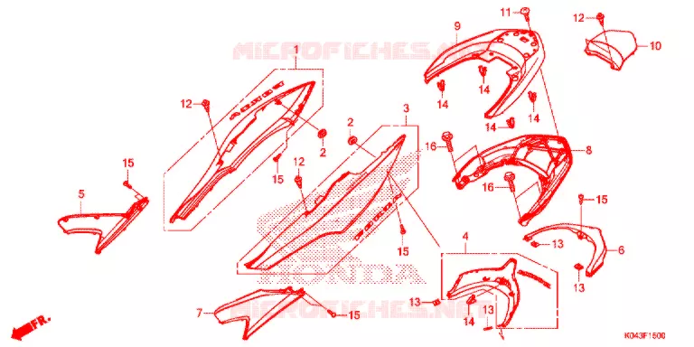 KONTPANEEL MIDDEN Honda SCOOTER 300 FORZA 2015  NSS300AF