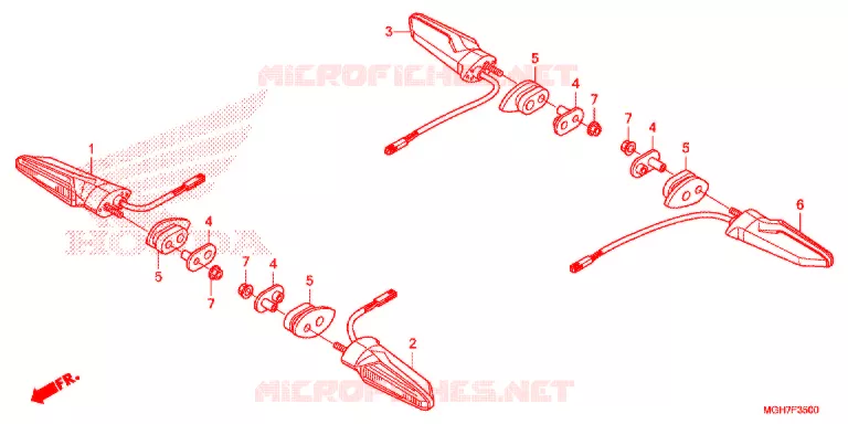 KNIPPERLICHT(2) Honda MOTO 1200 CROSSTOURER 2015  VFR1200XAF