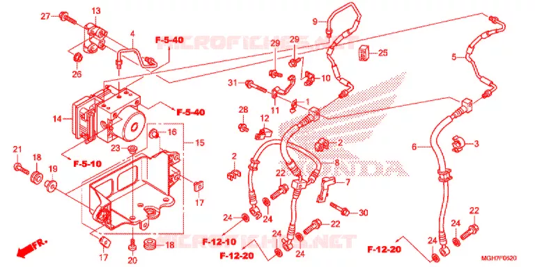VOORREM HOOFDCILINDER/ABS MODULATOR Honda MOTO 1200 CROSSTOURER 2015  VFR1200XLF