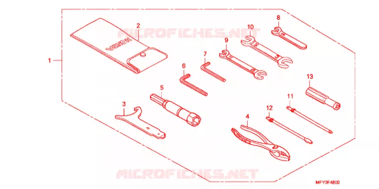 GEREEDSCHAP/ACCUVAK Honda MOTO 1300 VT 2012  VT1300CRAC
