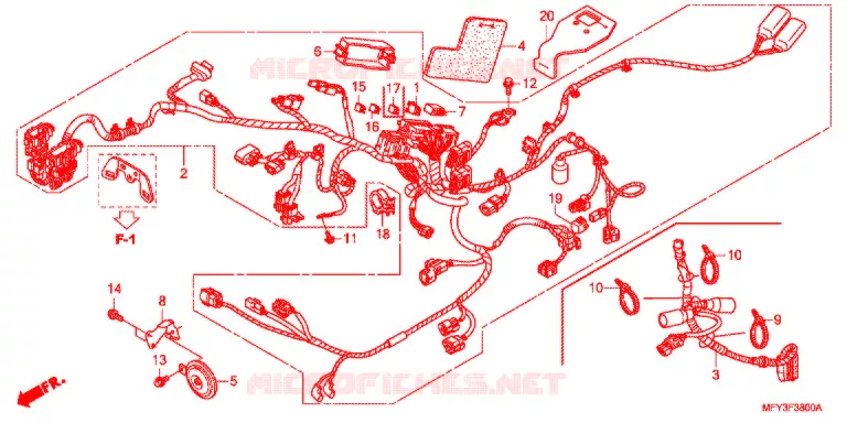 BEDRADINGSBUNDEL/CLAXON Honda MOTO 1300 VT 2012  VT1300CRAC