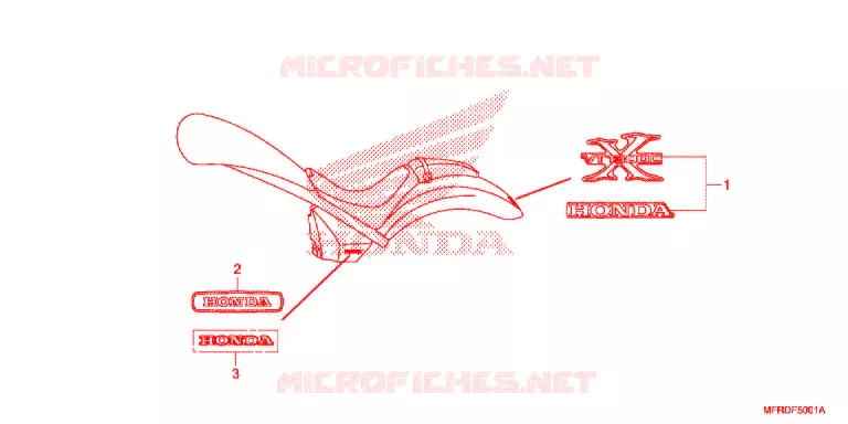 EMBLEEM/STREEP (VT1300CXA) Honda MOTO 1300 VT 2014  VT1300CXAE