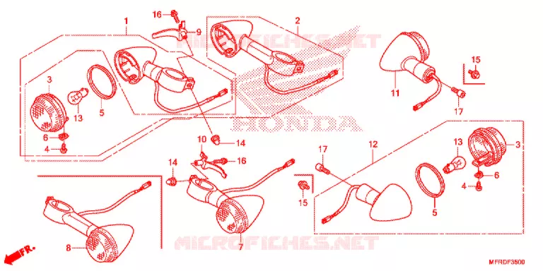 KNIPPERLICHT(2) Honda MOTO 1300 VT 2016  VT1300CXAF