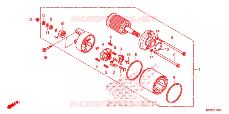 STARTMOTOR Honda MOTO 1300 VT 2016  VT1300CXAF