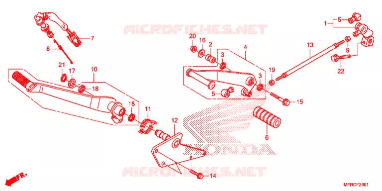 PEDAAL (VT1300CXA) Honda MOTO 1300 VT 2016  VT1300CXAF