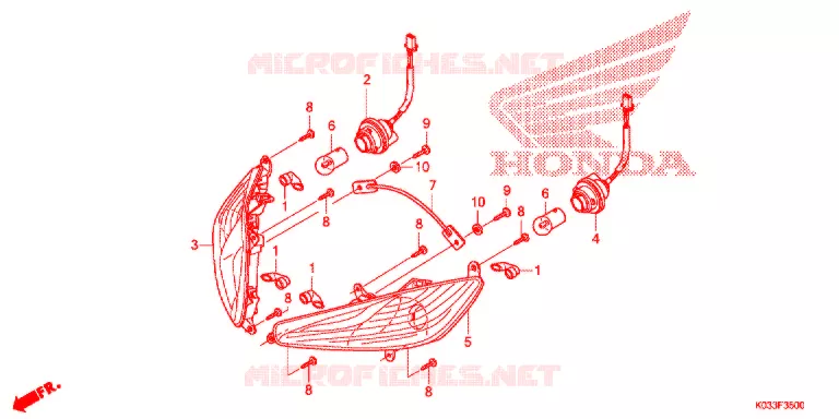 KNIPPERLICHT(2) Honda MOTO 110 WAVE 2012  AFS1102SHC