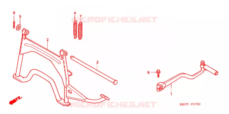 KICKSTARTER ARM/STANDAARD Honda SCOOTER 100 LEAD 2004  SCV1003