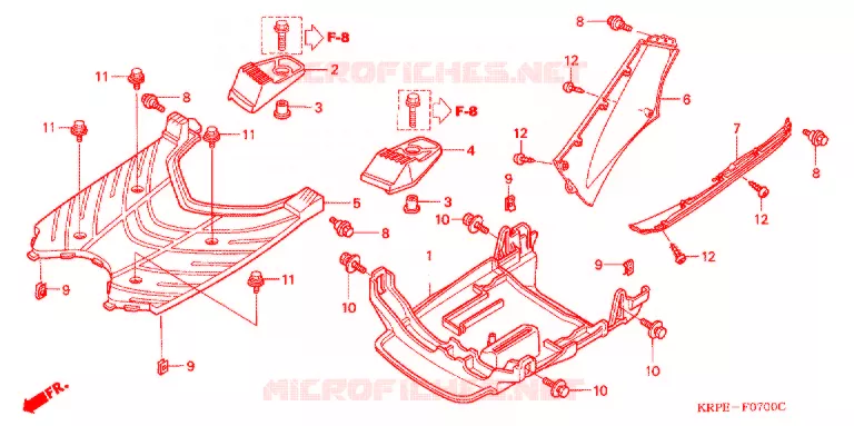 VLOERPANEEL Honda SCOOTER 100 LEAD 2004  SCV1003