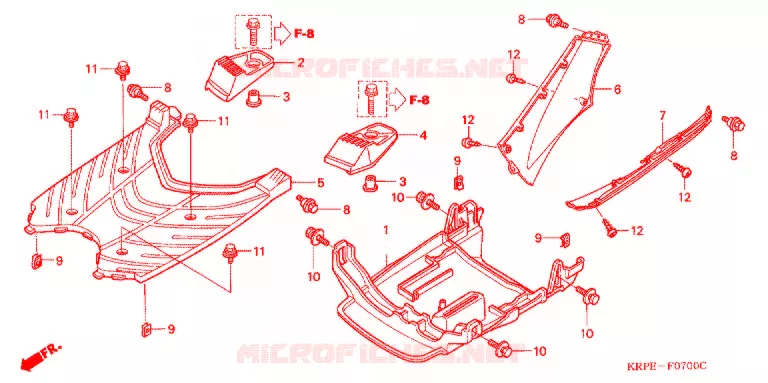 VLOERPANEEL Honda SCOOTER 100 LEAD 2003  SCV1003