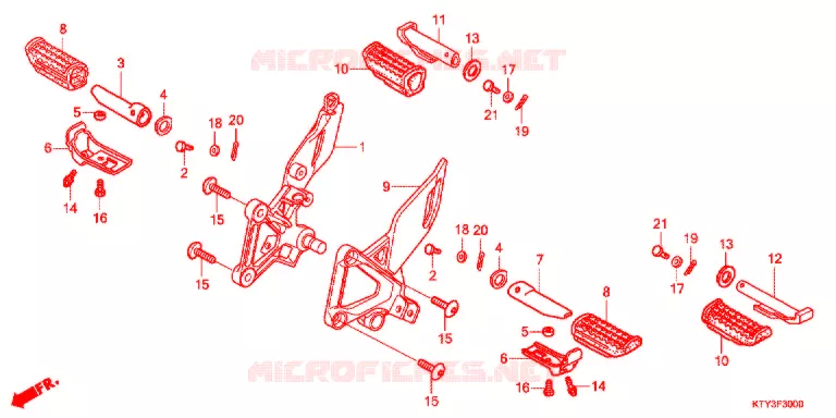 OPSTAP/KICKARM/ WISSEL PEDAAL Honda MOTO 125 CBR 2013  CBR125RSD