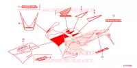 EMBLEEM/STREEP (CBR125RE/RTE) voor Honda CBR 125 WHITE 2014