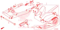 ZWAAI ARM/KETTINGKAST voor Honda CBR 125 WHITE 2014