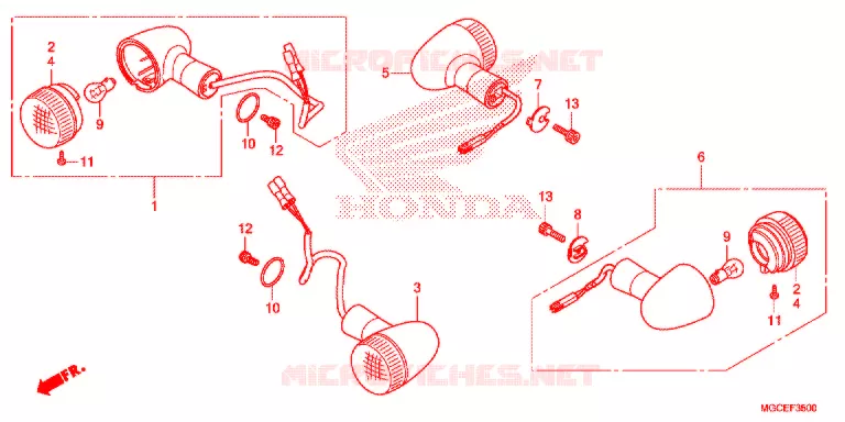 KNIPPERLICHT(2) Honda MOTO 1100 CB 2015  CB1100SAF