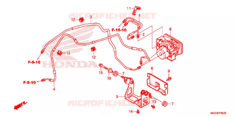 VOORREM HOOFDCILINDER/ABS MODULATOR Honda MOTO 1100 CB 2015  CB1100SAF