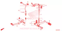 HOOFD STANDAARD/REMPEDAAL voor Honda CBR 500 R WHITE 2014