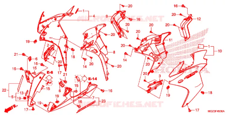 MIDDENKAP Honda MOTO 500 CBR 2014  CBR500RE
