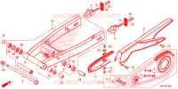 ZWAAI ARM/KETTINGKAST voor Honda CBR 500 R WHITE 2014