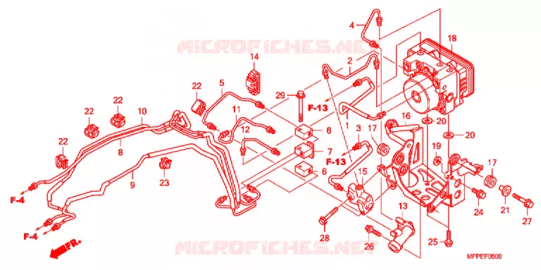 VOORREM HOOFDCILINDER/ABS MODULATOR Honda MOTO 1300 CB 2012  CB1300SAA