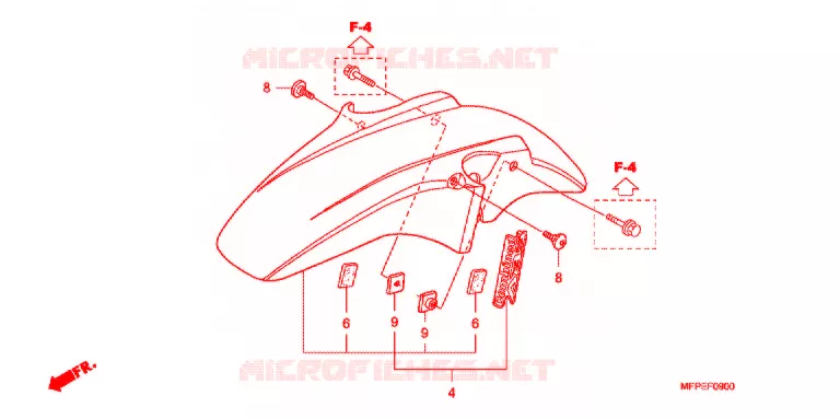 VOORSPATBORD Honda MOTO 1300 CB 2012  CB1300SAA