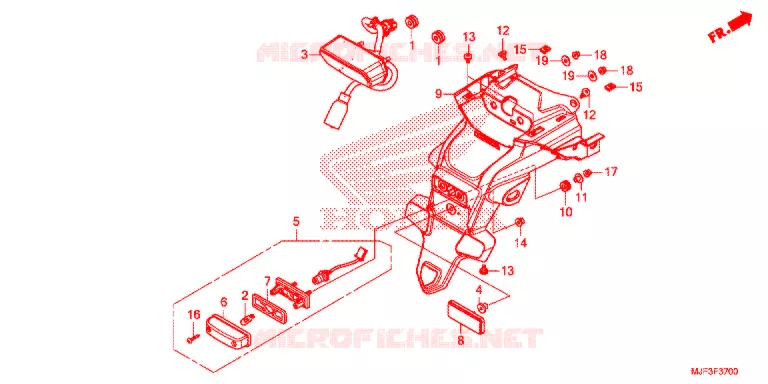ACHTERLICHT(2) Honda MOTO 700 CTX 2016  CTX700DG