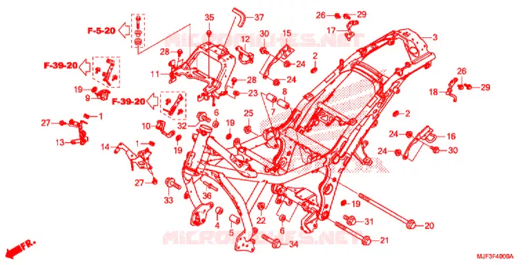 FRAME CHASSIS Honda MOTO 700 CTX 2015  CTX700DF
