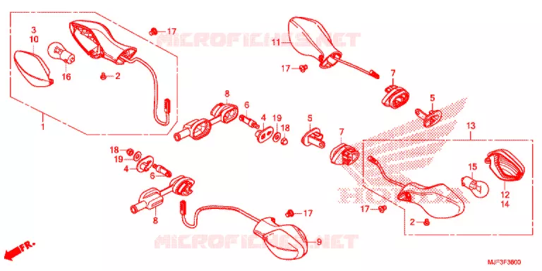 KNIPPERLICHT(2) Honda MOTO 700 CTX 2015  CTX700DF
