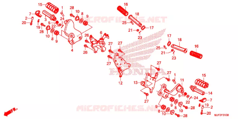 OPSTAP/KICKARM/ WISSEL PEDAAL Honda MOTO 700 CTX 2016  CTX700DG