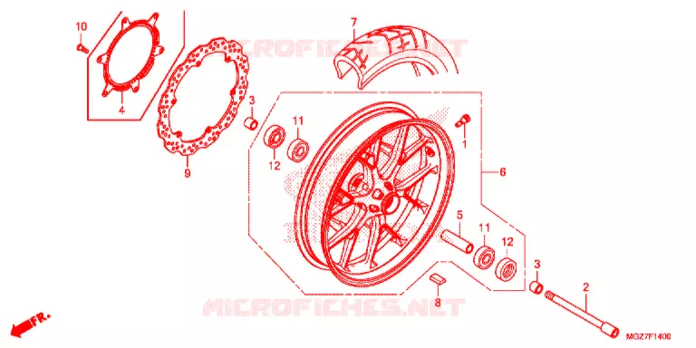 VOOR WIEL Honda MOTO 500 CB 2015  CB500XAF