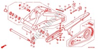 ZWAAI ARM/KETTINGKAST voor Honda CBR 1000 RR FIREBLADE TRICOLORE 2014